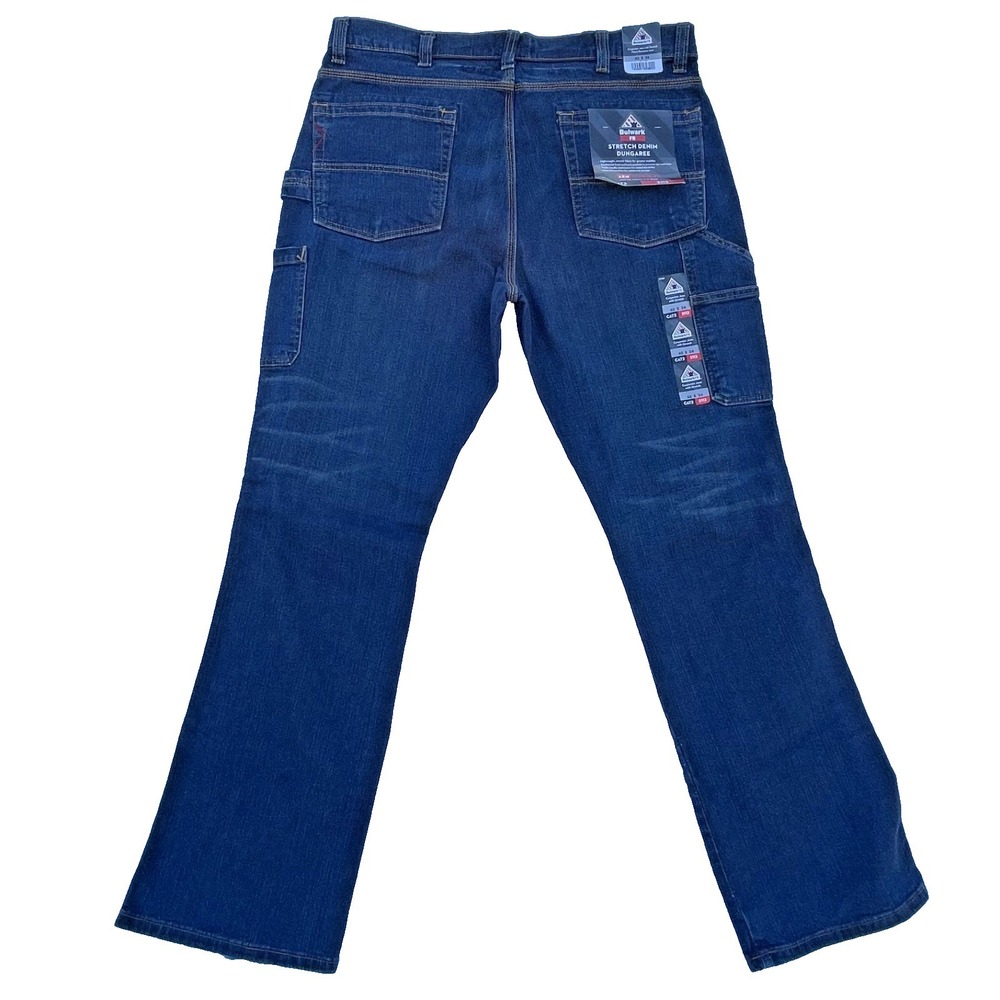 Bulwark FR Jeans 40X34 Carpenter Stretch Dungaree Cat 2 2112 Flame Resistant